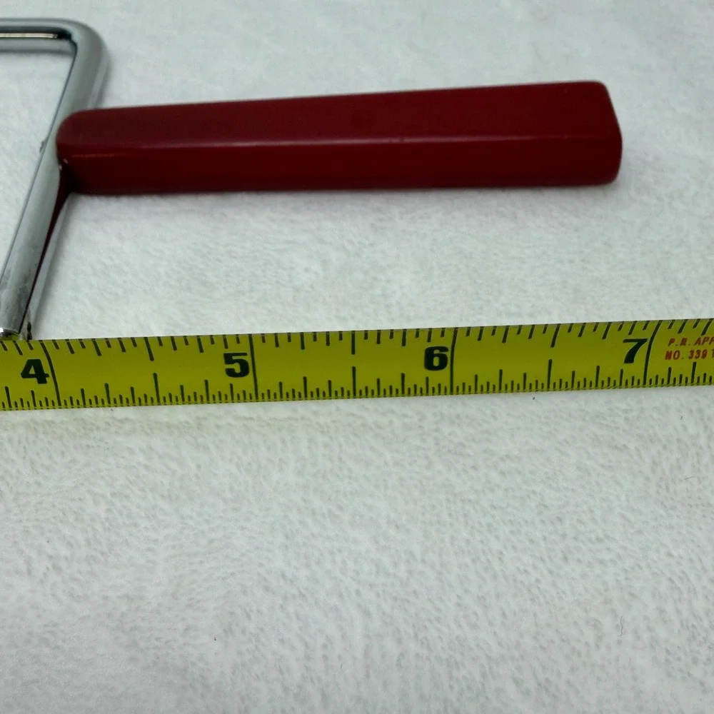 VTG MCM Red Bakelite Handle Cheese Slicer Stainless‎ Steel Wire Cutter MCM